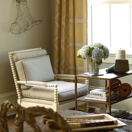 Buckhead/Atlanta Home, Ladies Sitting Room vignette with antiques and original artwork