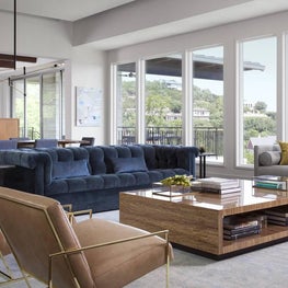 Open Modern Living Room - Westlake Hills Residence, Austin, TX