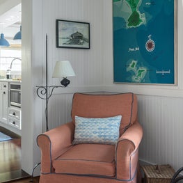 Traditional Maine summer cottage sitting room