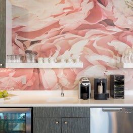 The Downtown Princeton Salon Coffee Station in Peonies