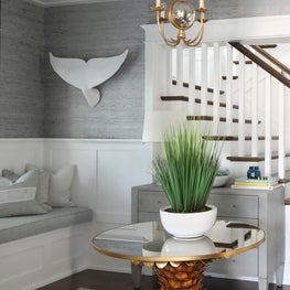 Foyer with whale tail in an Avalon, NJ beach house