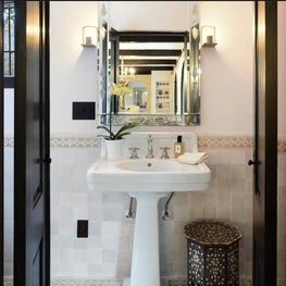Powder room with Moroccan zellige tile 
