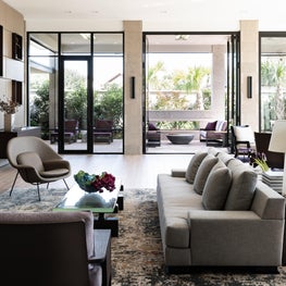 Modern Family Room with Views to Veranda