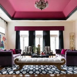Portfolio: Pink Eclectic Living Room