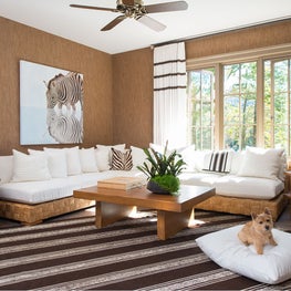 Warm modern sitting room