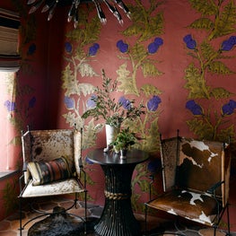 Custom Thistle Painted wall at Three Sticks Wines