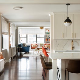 Orange Accents are King in this Park Avenue Apartment Combination