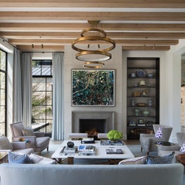 Bay Area Custom Dream Home, Living Room with a mix of modern and antique pieces