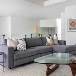 Portfolio: Sophisticated sitting area with gray and brown elements