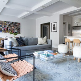 Transitional Living Dining Room