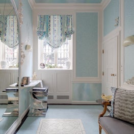 Traditional Home Holiday House Powder Room