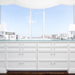 A city dressing room with a view. 