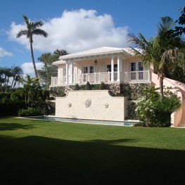 An elevated guest house on a Palm Beach Estate
