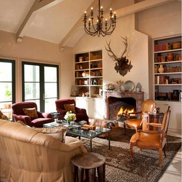 Layering antiques in a contemporary interior.