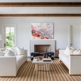 Hamptons Residence Living Room with neutral palette.