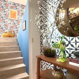 Colorful, Eclectic Foyer
