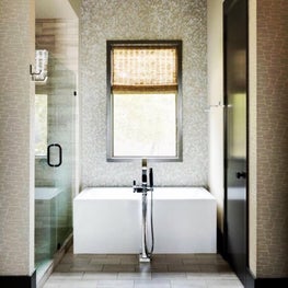 Master bathroom in a modern country estate