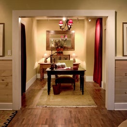 Rustic Alcove Office in Rick Tones