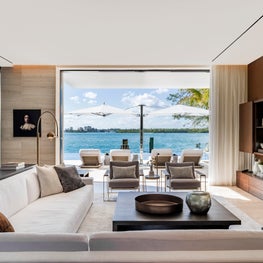 An open floor concept with framed bay views | Bal Harbor