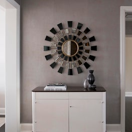 NYC Apartment Entry with decorative mirror