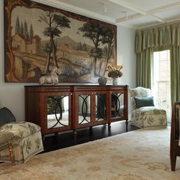 Buckhead Townhouse Master Bedroom with custom breakfront chest