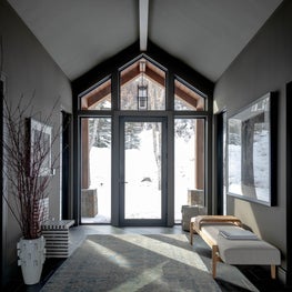 The clean, minimalistic foyer pictured above is actually a brand-new addition to our Mountain Lane Show House.