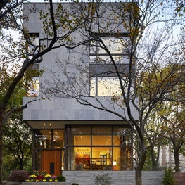 Lake Shore Single Family: Natural modernism for a home on the park
