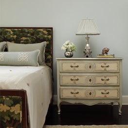 Buckhead Townhouse Master Bedroom with custom bedding 