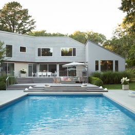 East Hampton Residence - pool with chaise lounges