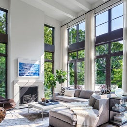 Art from Anne Loucks Gallery, Kyle Bunting Rug, Materials Marketing Stone -Glencoe Contemporary Project