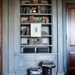 Organic library built-in shelving