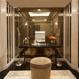  Park Avenue Apartment, Modern Dressing room with Mirror Paneling 