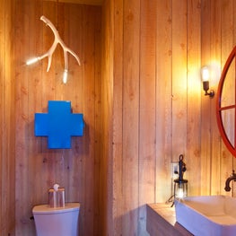 Wood Paneled Powder Room - Park City 