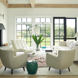 Living Room with Exposed Beams