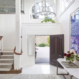 Whispers of Elegance-Foyer with Jiun Ho Saumur Console, Paul Ferrante's Josette 