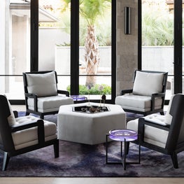 Cozy Sitting Area with Violet Hues