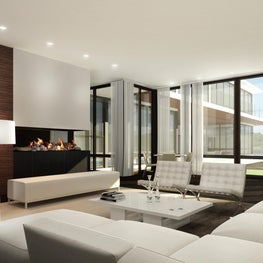 Modern Waterfront Southampton Home - Living Room