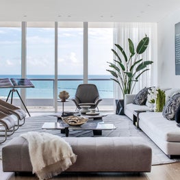 Clean architectural floor plan escorts you to direct ocean views 