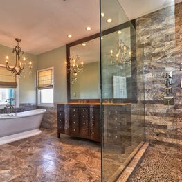 Gulfport bathtub shower at night detail