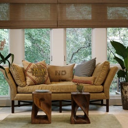 Transitional Master Bath Sitting Area