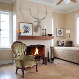 LBJ's Mother's Childhood Home - Guest Room with Fireplace