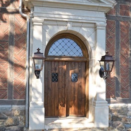 French Normandy Residence Front Door Entry