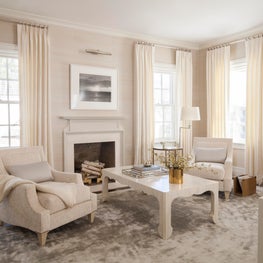Neutral White and Grey Master Bedroom 