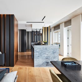 Dining into Living Room + Kitchen