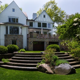 Rear facade with garden steps