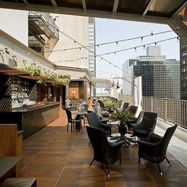 Upstairs Rooftop at the Kimberly Hotel, View of Rooftop Bar and Lounge