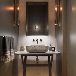   Mid-Century Retreat- Powder Room