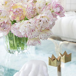 Double Tulips in Living Room Styling