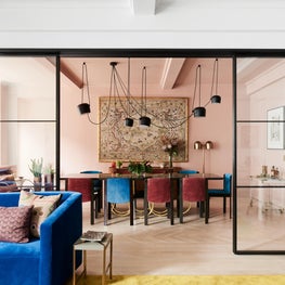 Enlarged openings for light and circulation between living and dining rooms