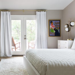 Zen Master Bedroom with original art